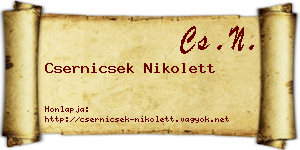 Csernicsek Nikolett névjegykártya