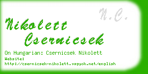 nikolett csernicsek business card